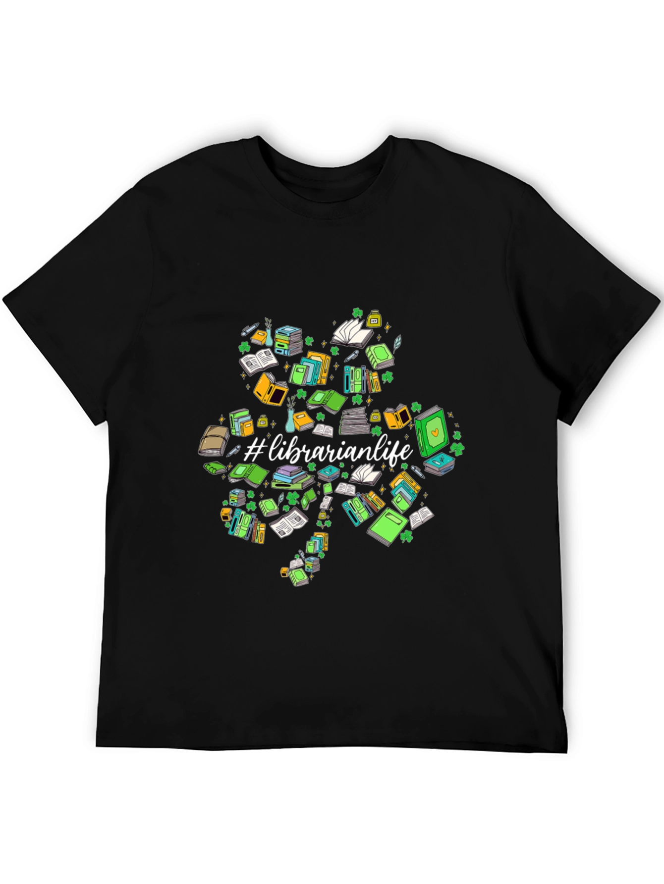 Librarian Life Shamrock T-Shirt