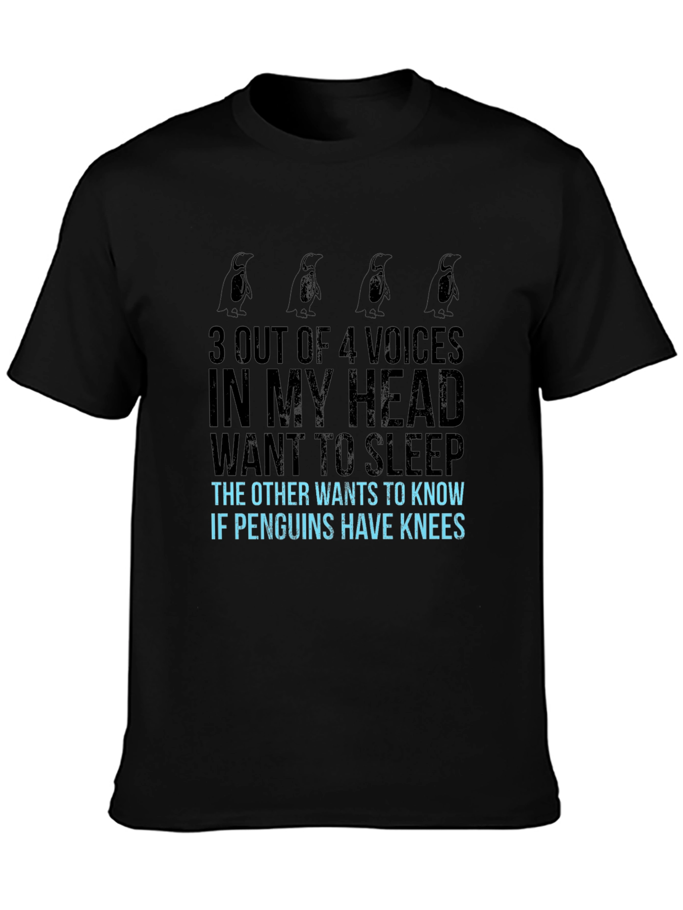 Penguin Knee T-Shirt - Funny Graphic Tee