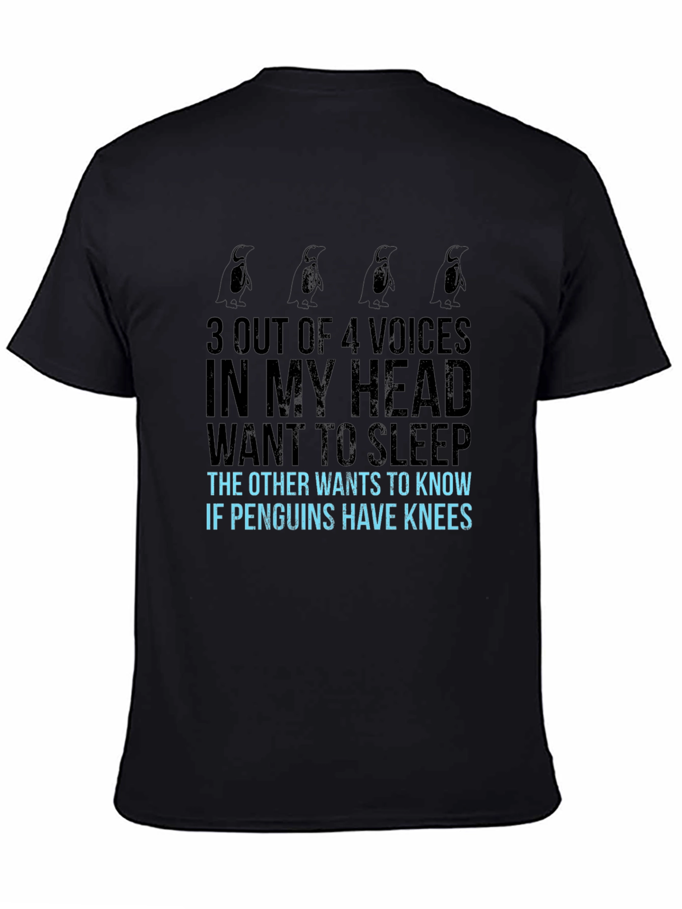 Penguin Knee T-Shirt - Funny Graphic Tee