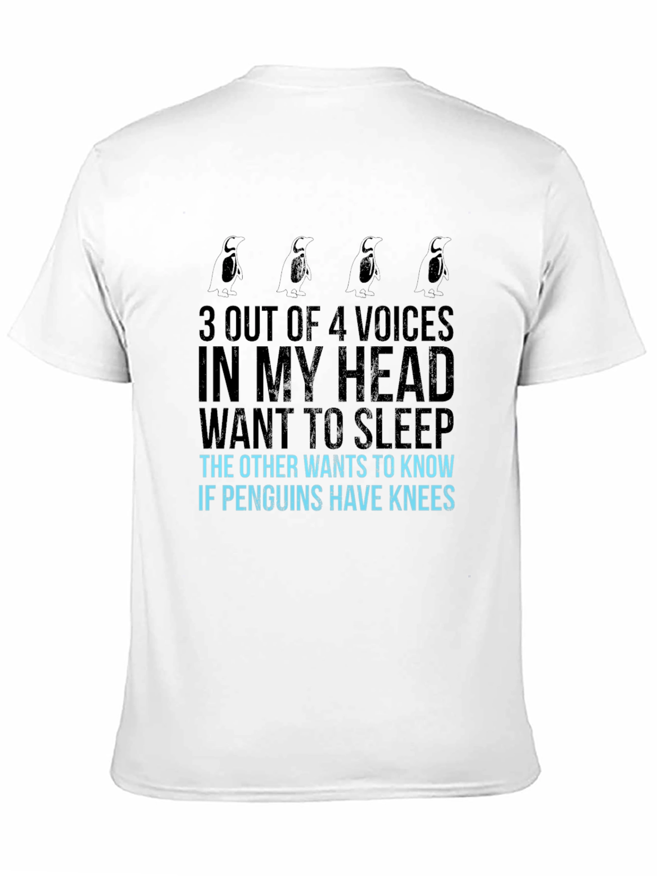 Penguin Knee T-Shirt - Funny Graphic Tee