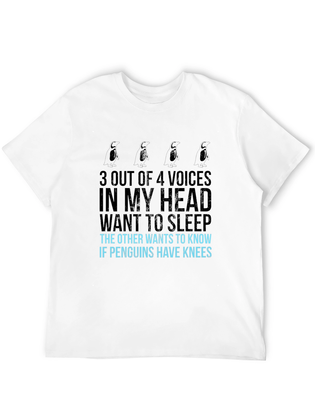 Penguin Knee T-Shirt - Funny Graphic Tee