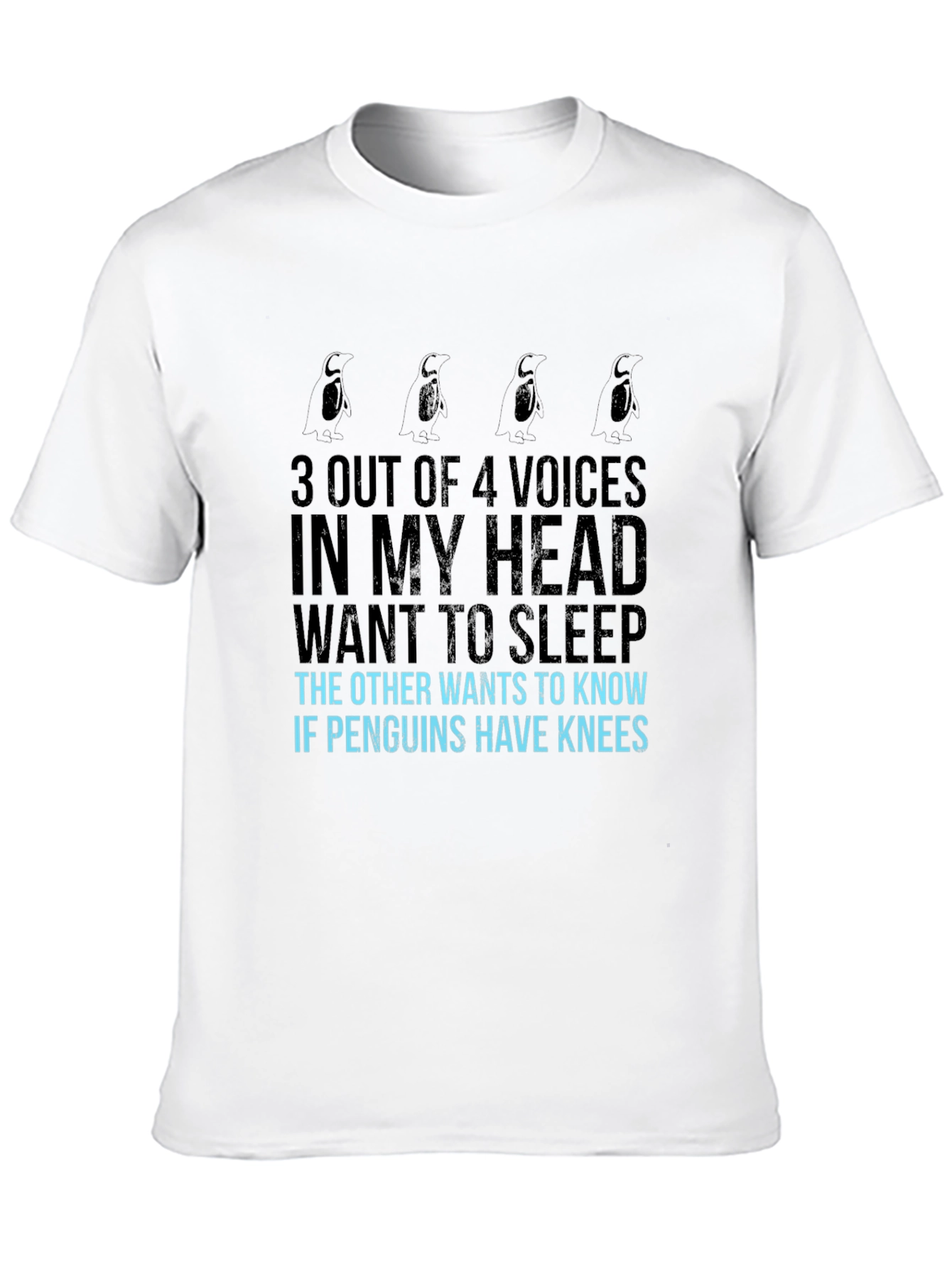 Penguin Knee T-Shirt - Funny Graphic Tee