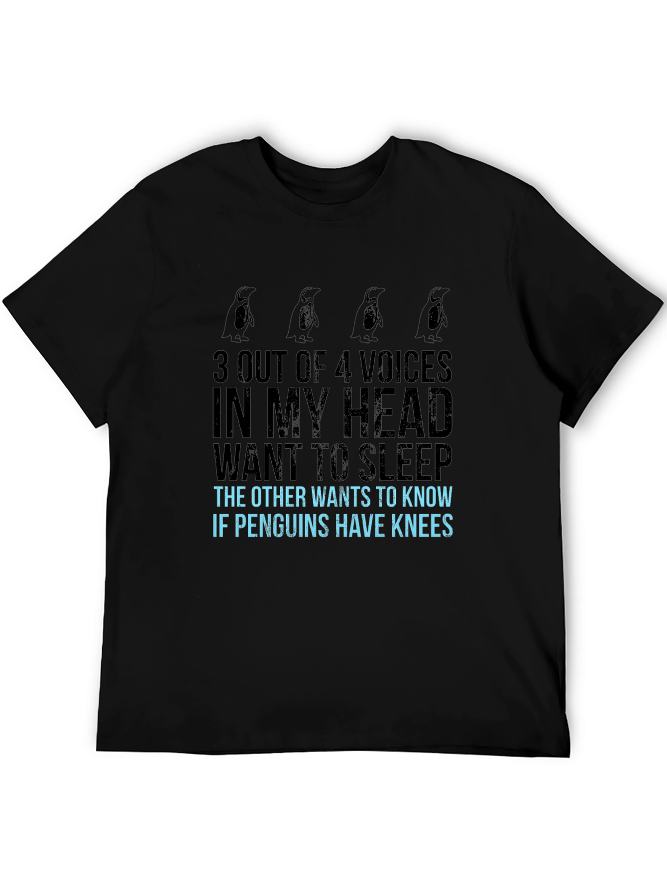 Penguin Knee T-Shirt - Funny Graphic Tee