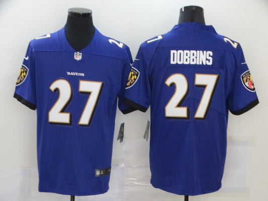 Men's Baltimore Ravens J.K. Dobbins #27 Purple Game Jerseys