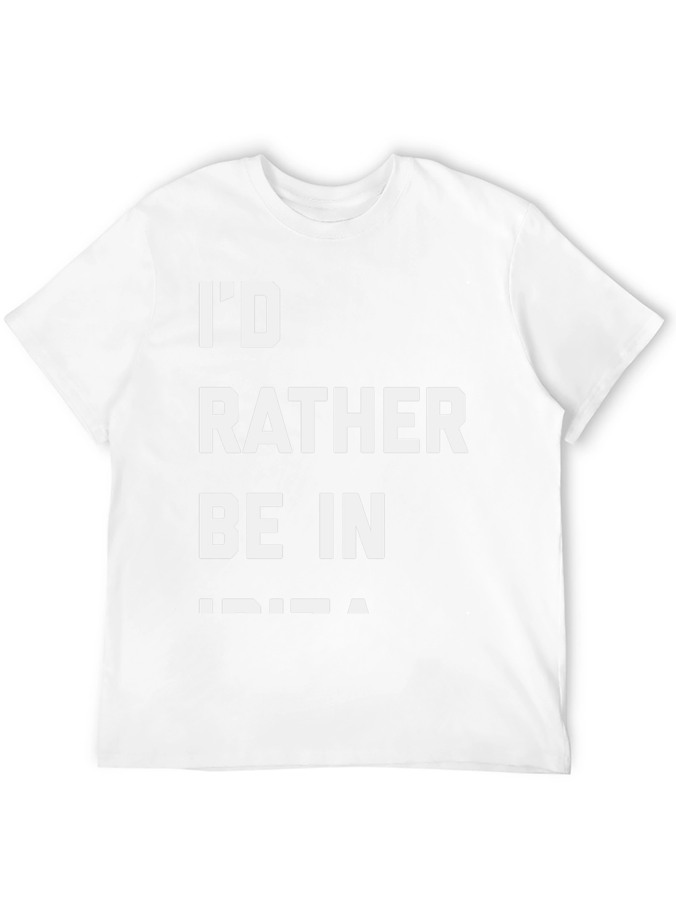 Id Rather Be In Ibiza Black T-Shirt