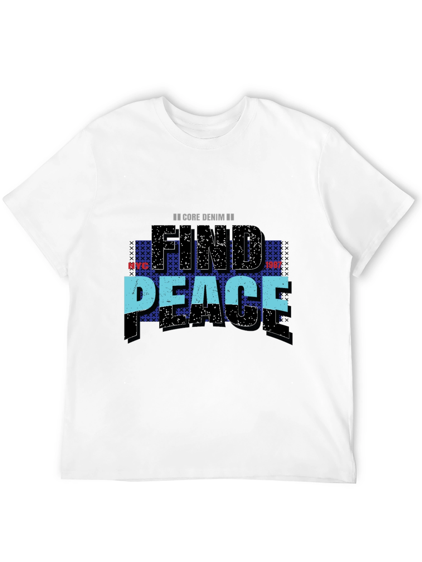Find Peace Core Denim Graphic Tee