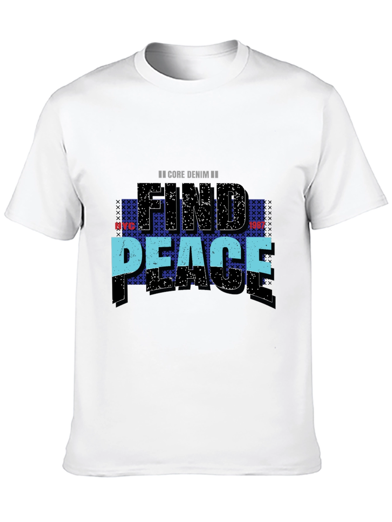 Find Peace Core Denim Graphic Tee