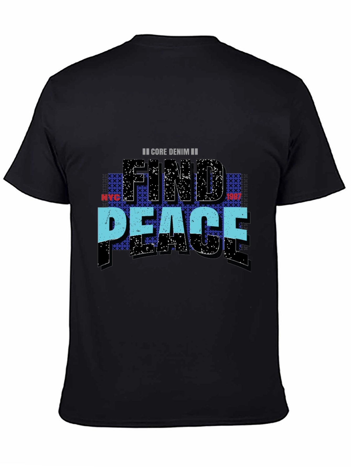 Find Peace Core Denim Graphic Tee