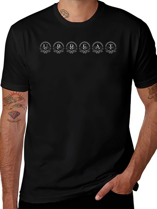 UDDAT Black Graphic Tee - Mens Crew Neck