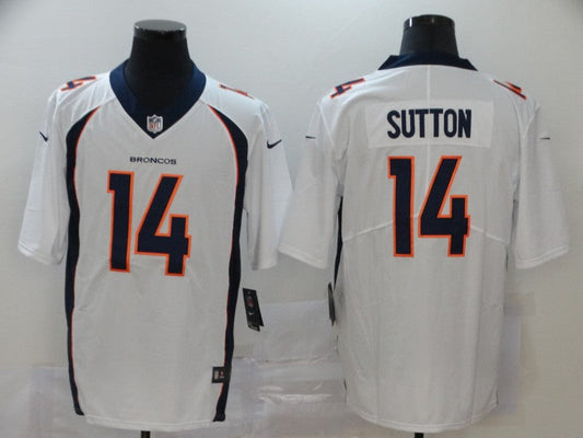 Men's Denver Broncos Courtland Sutton #14 White Game Jerseys