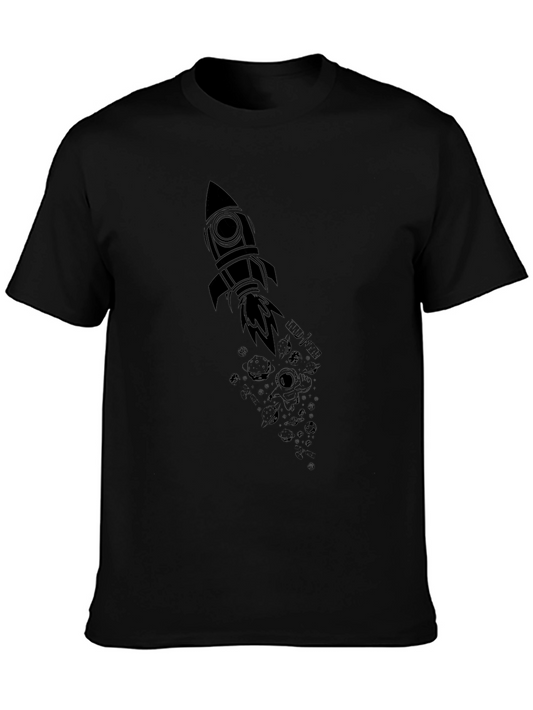 Rocket Launch Black T-Shirt