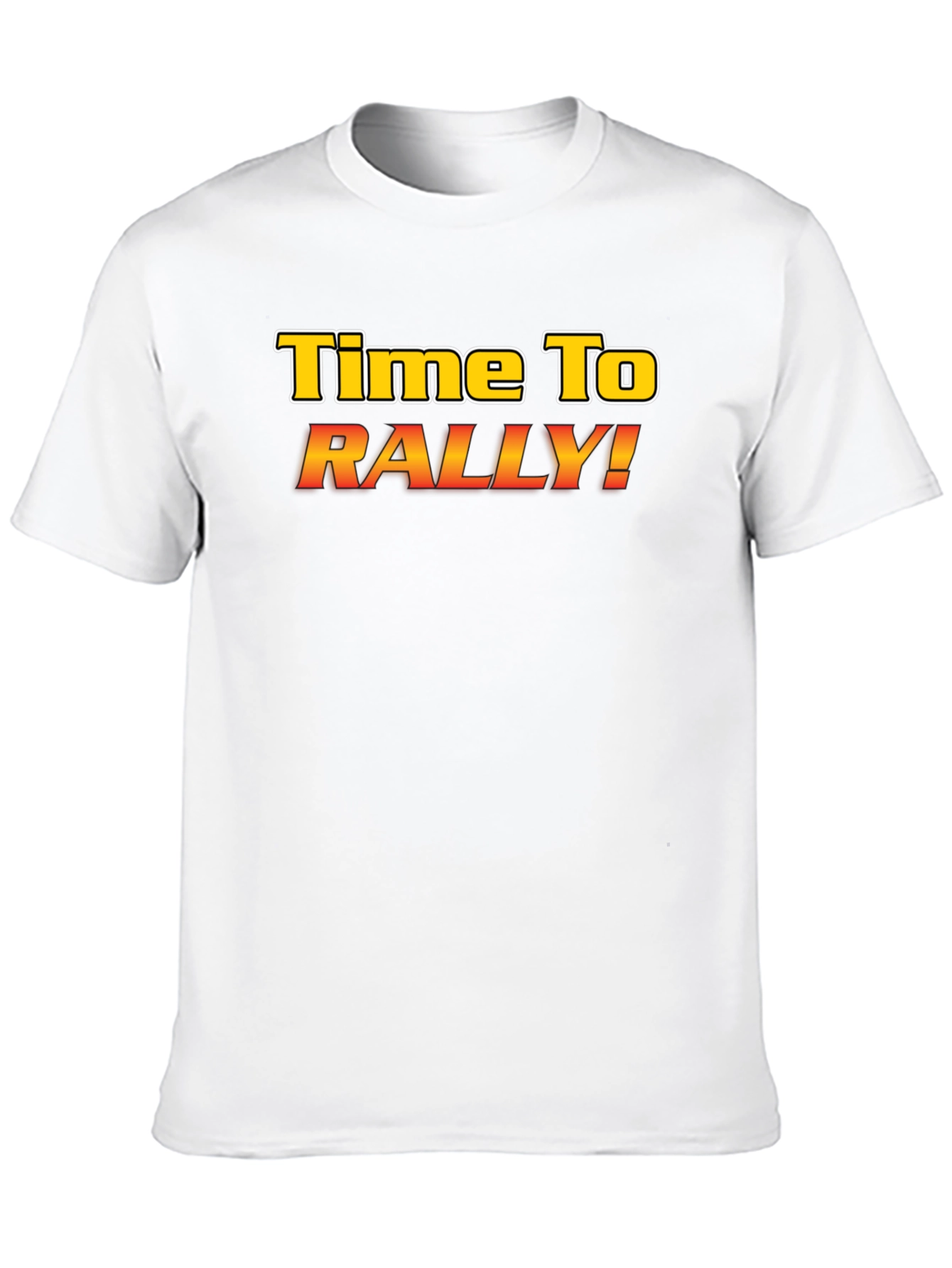 Time To Rally! Graphic Tee - Black Cotton T-Shirt