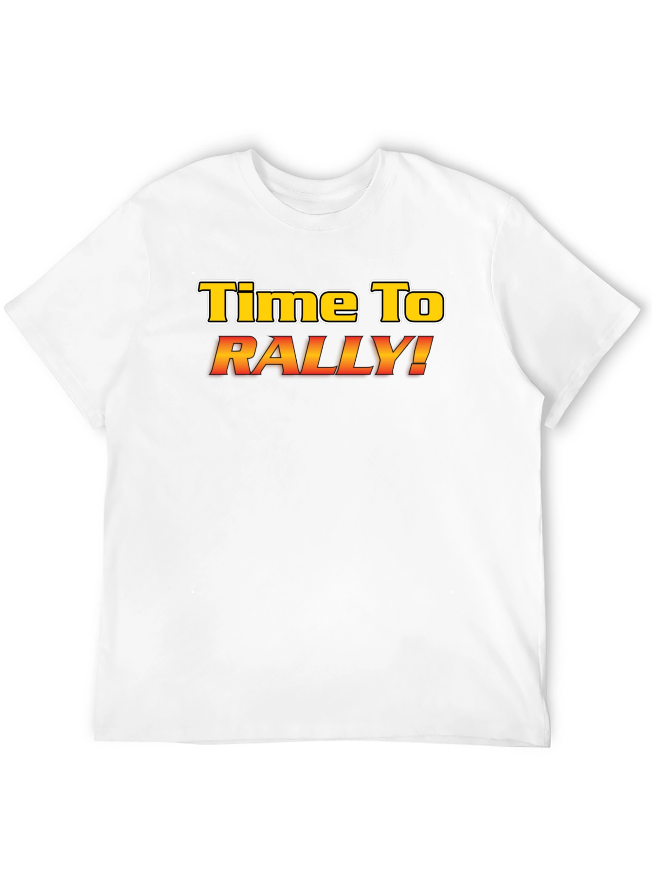 Time To Rally! Graphic Tee - Black Cotton T-Shirt