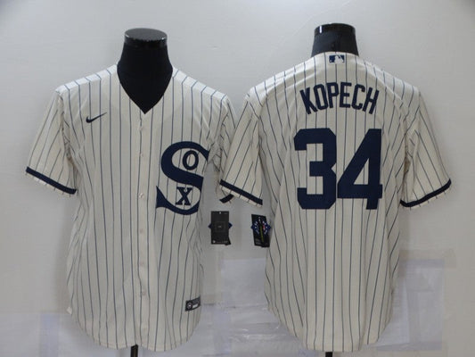 Men's Chicago White Sox Michael Kopech #34 Beige Replica Baseball Jerseys