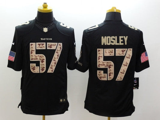 Men's Baltimore Ravens C.J. Mosley #57 Black Game Player Jerseys