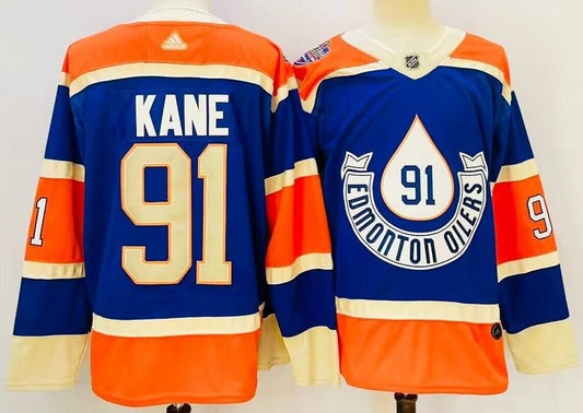 Men's Edmonton Oilers Evander Kane #91 Blue Game Jerseys