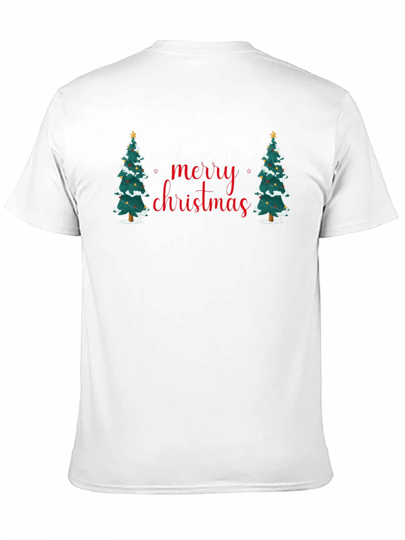 Merry Christmas Tree Graphic T-Shirt