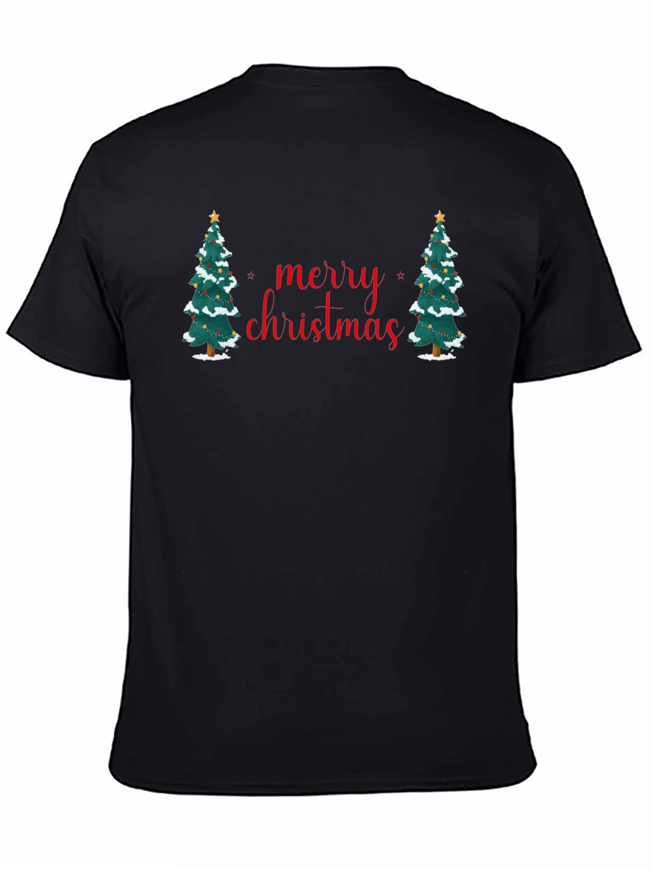 Merry Christmas Tree Graphic T-Shirt