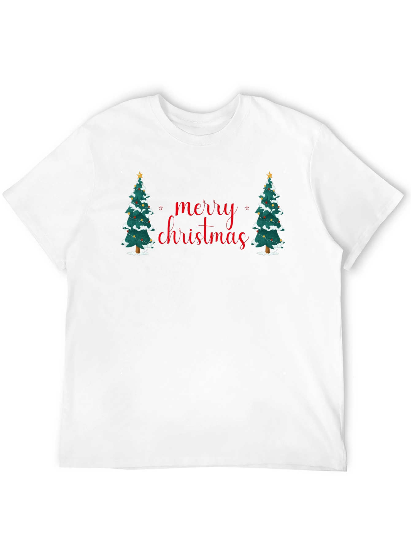 Merry Christmas Tree Graphic T-Shirt