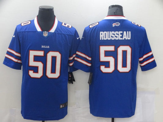 Men's Buffalo Bills Greg Rousseau #50 Blue Game Player Jerseys