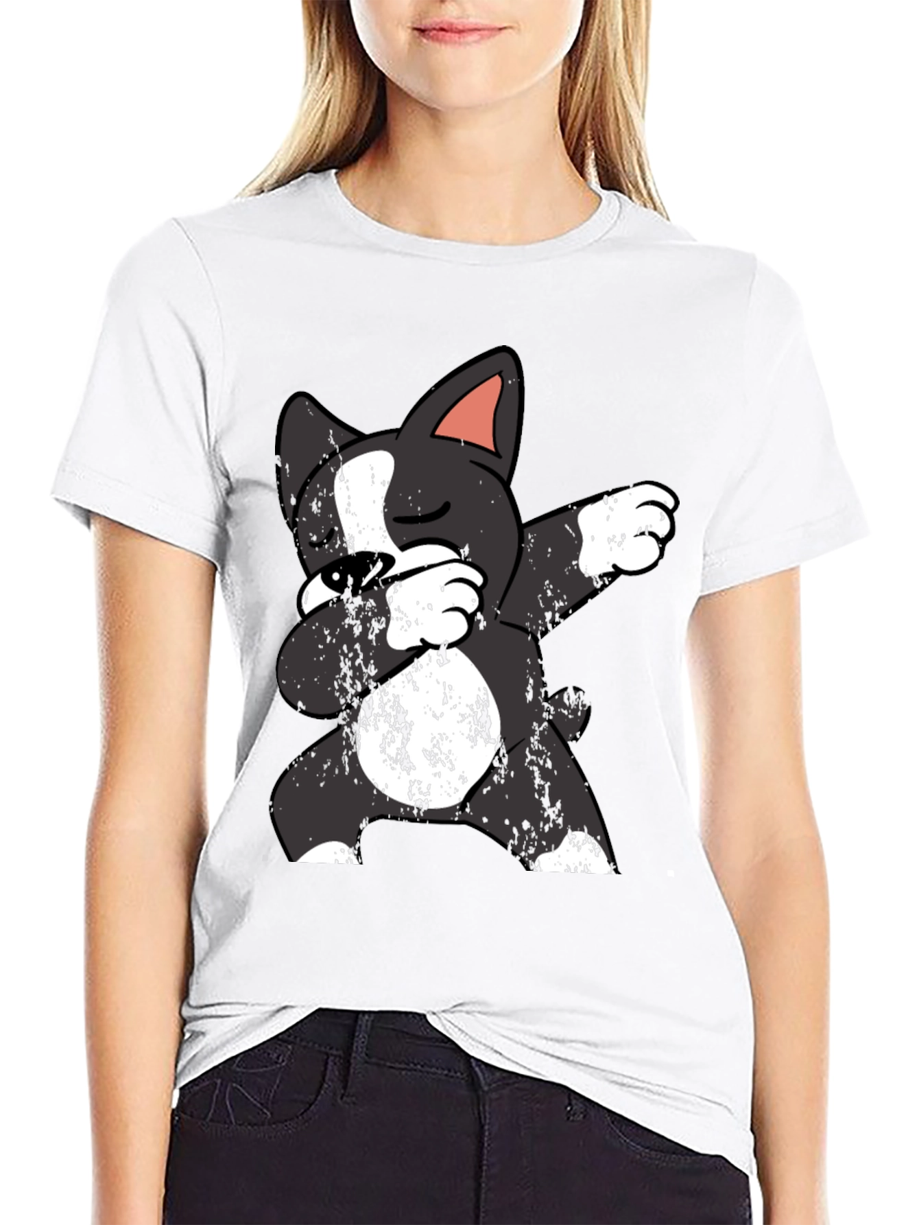 Dabbing Dog Graphic Tee - Cool Cartoon Pet Shirt
