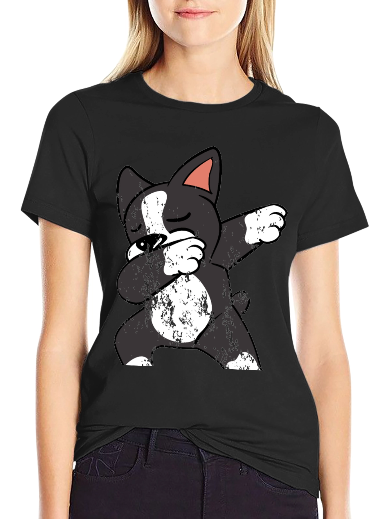 Dabbing Dog Graphic Tee - Cool Cartoon Pet Shirt
