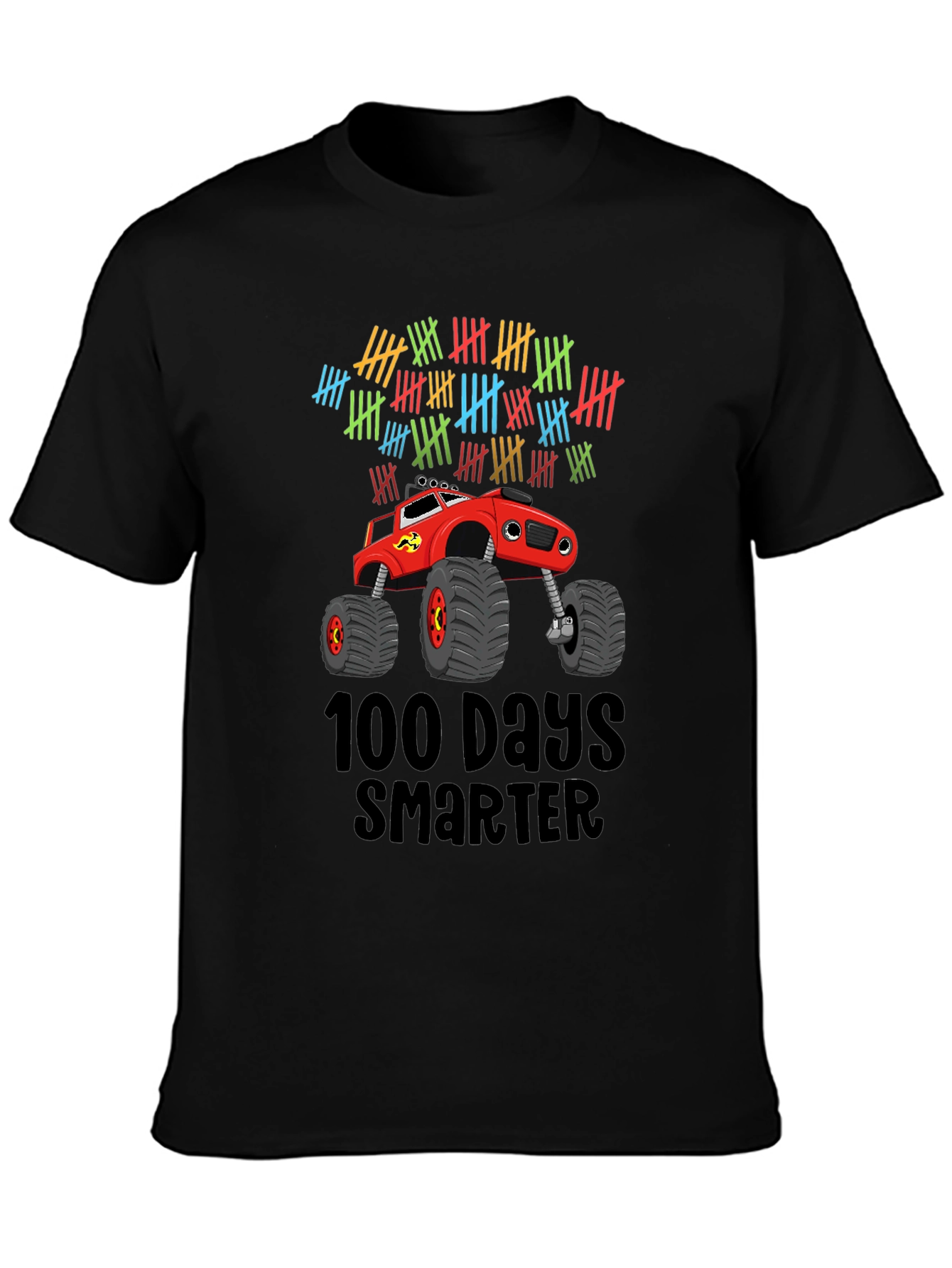 100 Days Smarter Monster Truck Graphic Tee