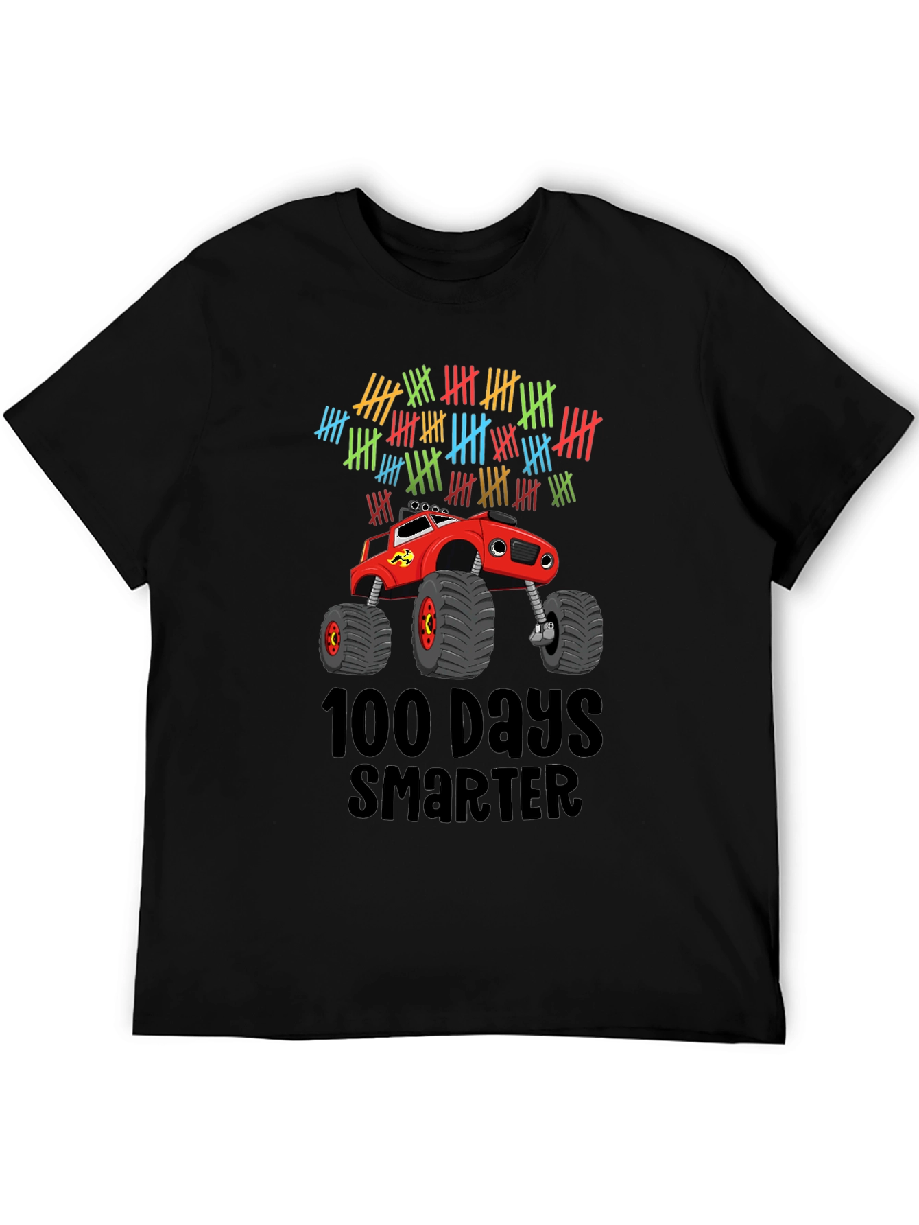 100 Days Smarter Monster Truck Graphic Tee