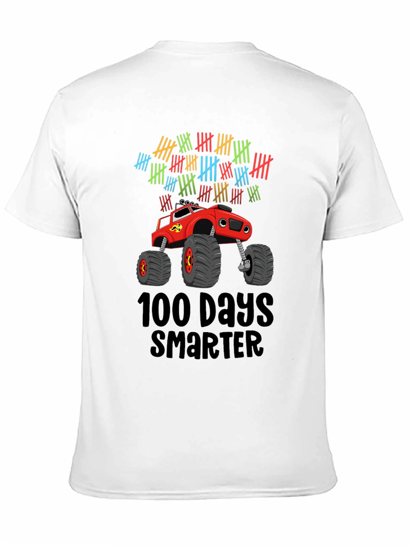 100 Days Smarter Monster Truck Graphic Tee