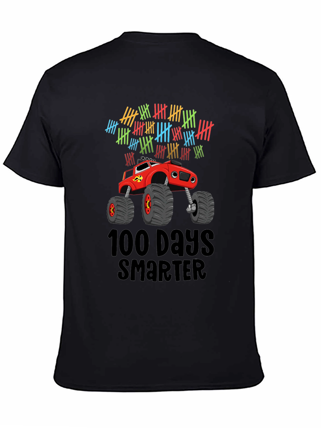100 Days Smarter Monster Truck Graphic Tee