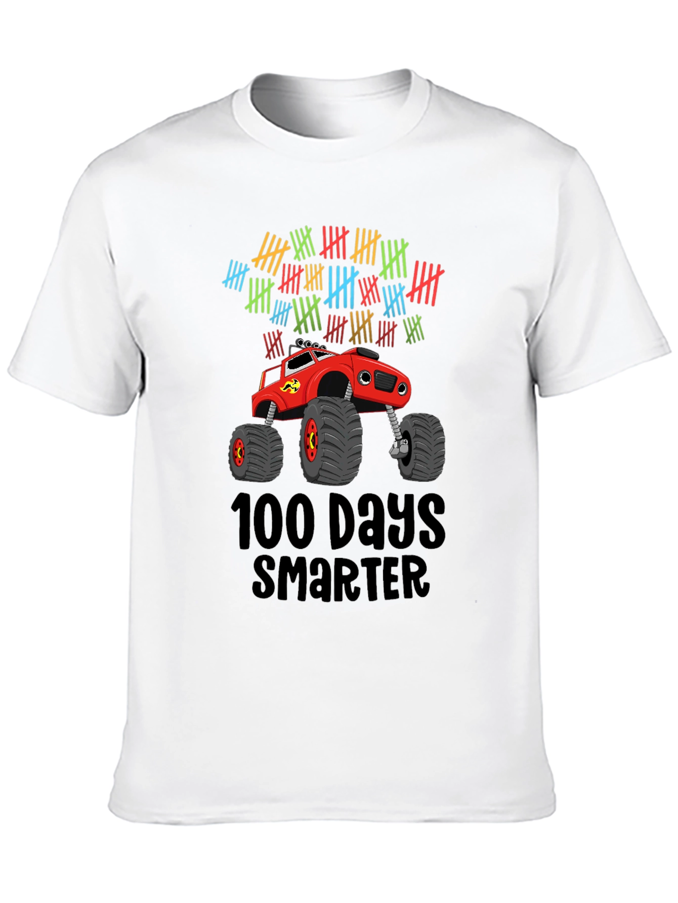 100 Days Smarter Monster Truck Graphic Tee