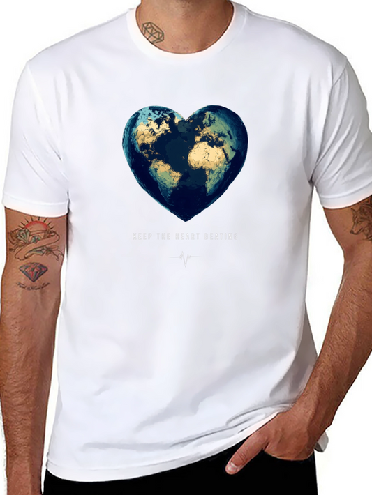Earth Heartbeat Graphic Tee - Keep the Heart Beating