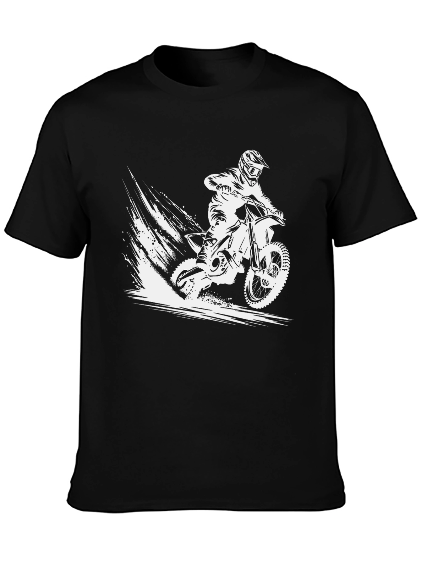Dirt Bike Rider Graphic T-Shirt - Black