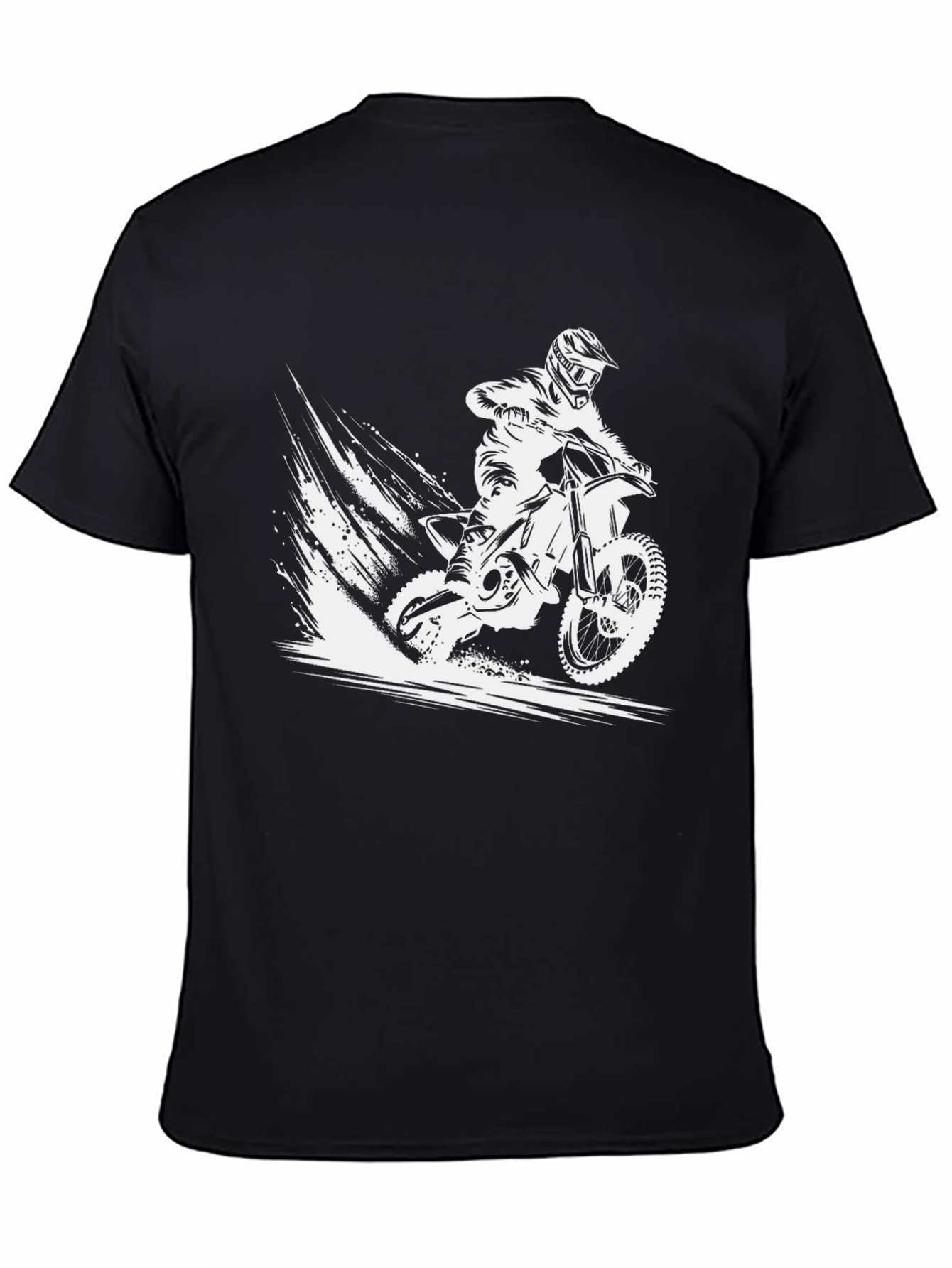 Dirt Bike Rider Graphic T-Shirt - Black