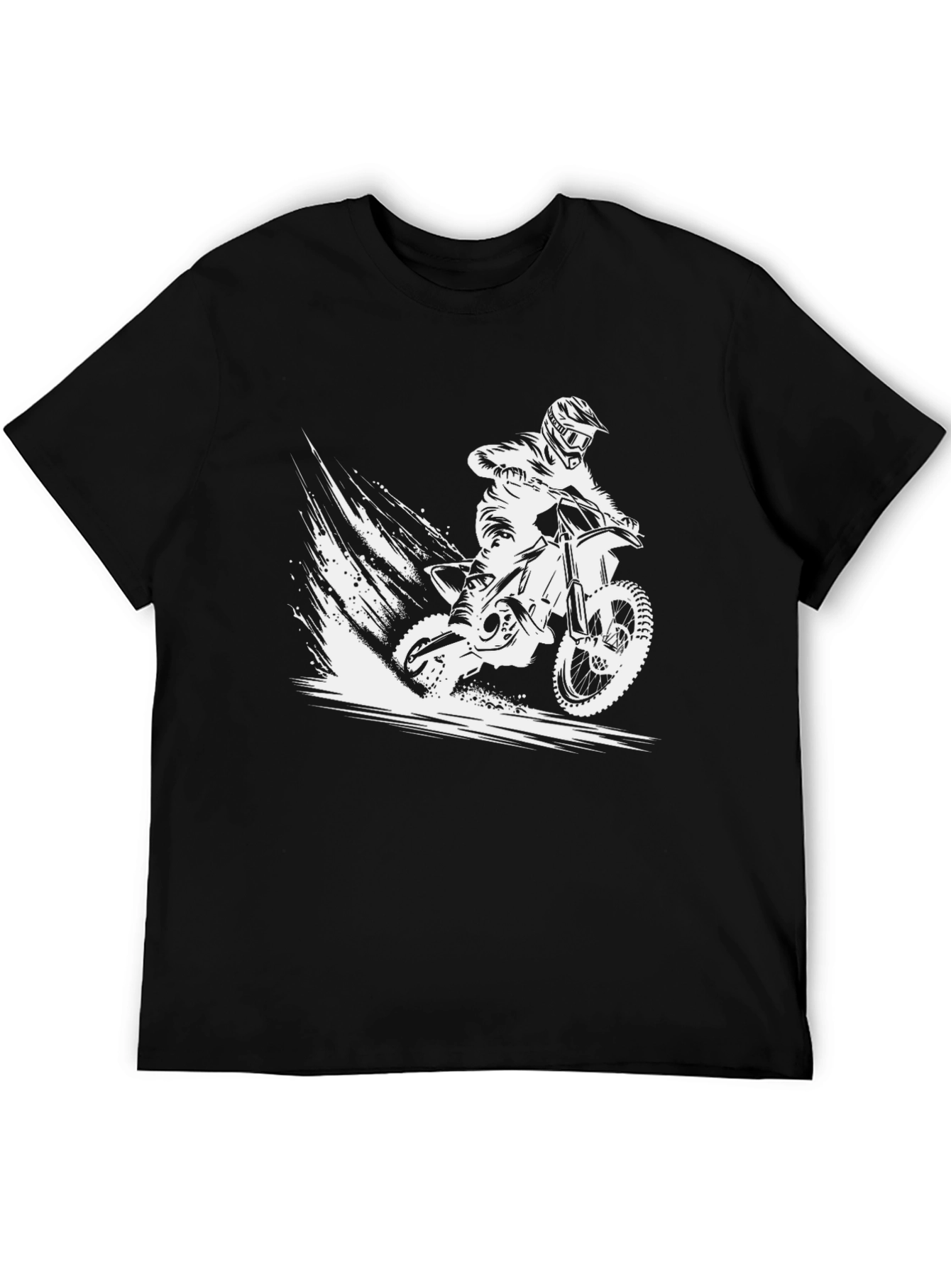 Dirt Bike Rider Graphic T-Shirt - Black