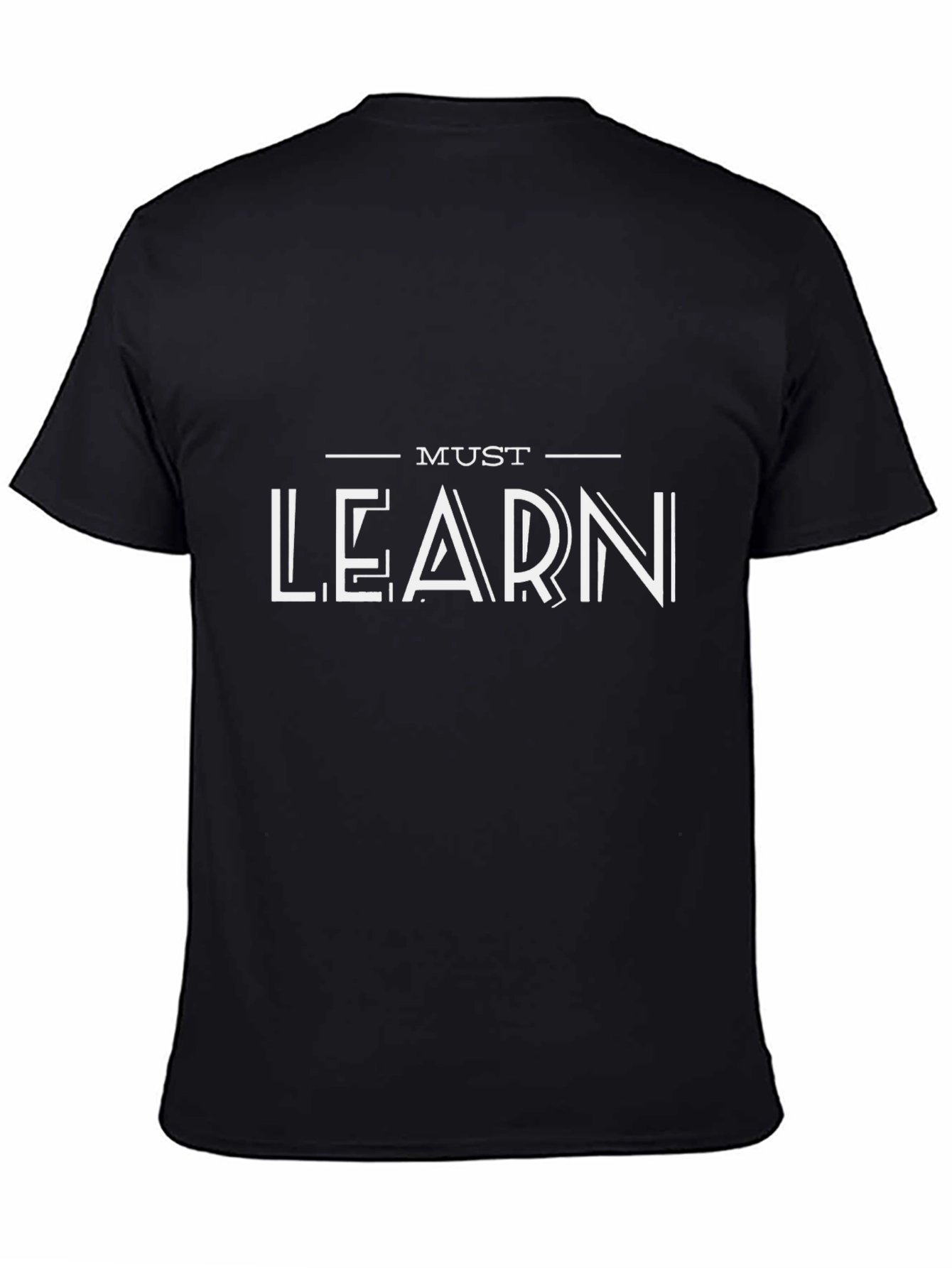 Must Learn Graphic Tee - Black Cotton T-Shirt