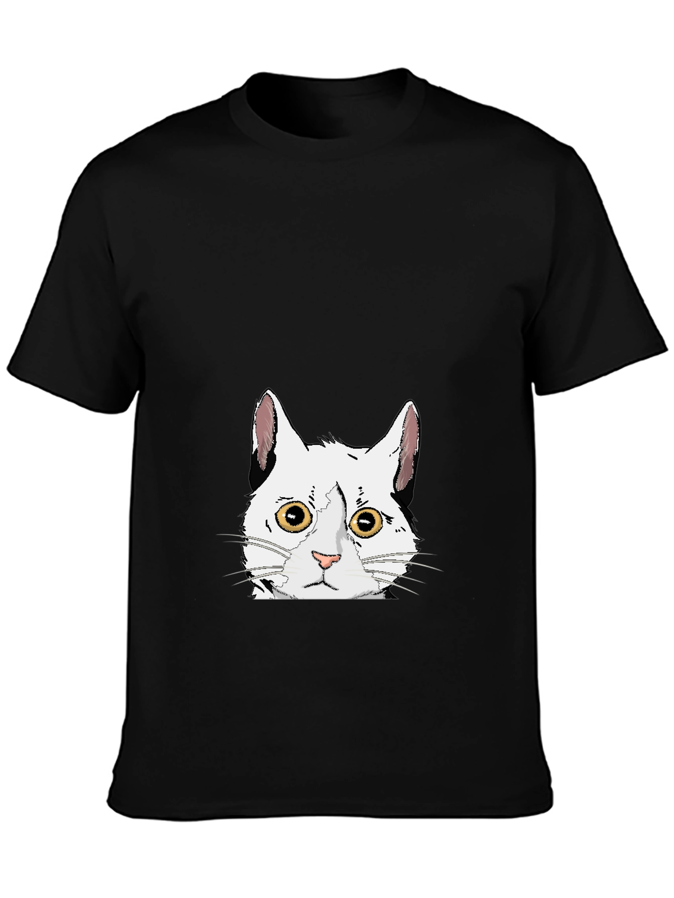 Cat Graphic Black T-Shirt