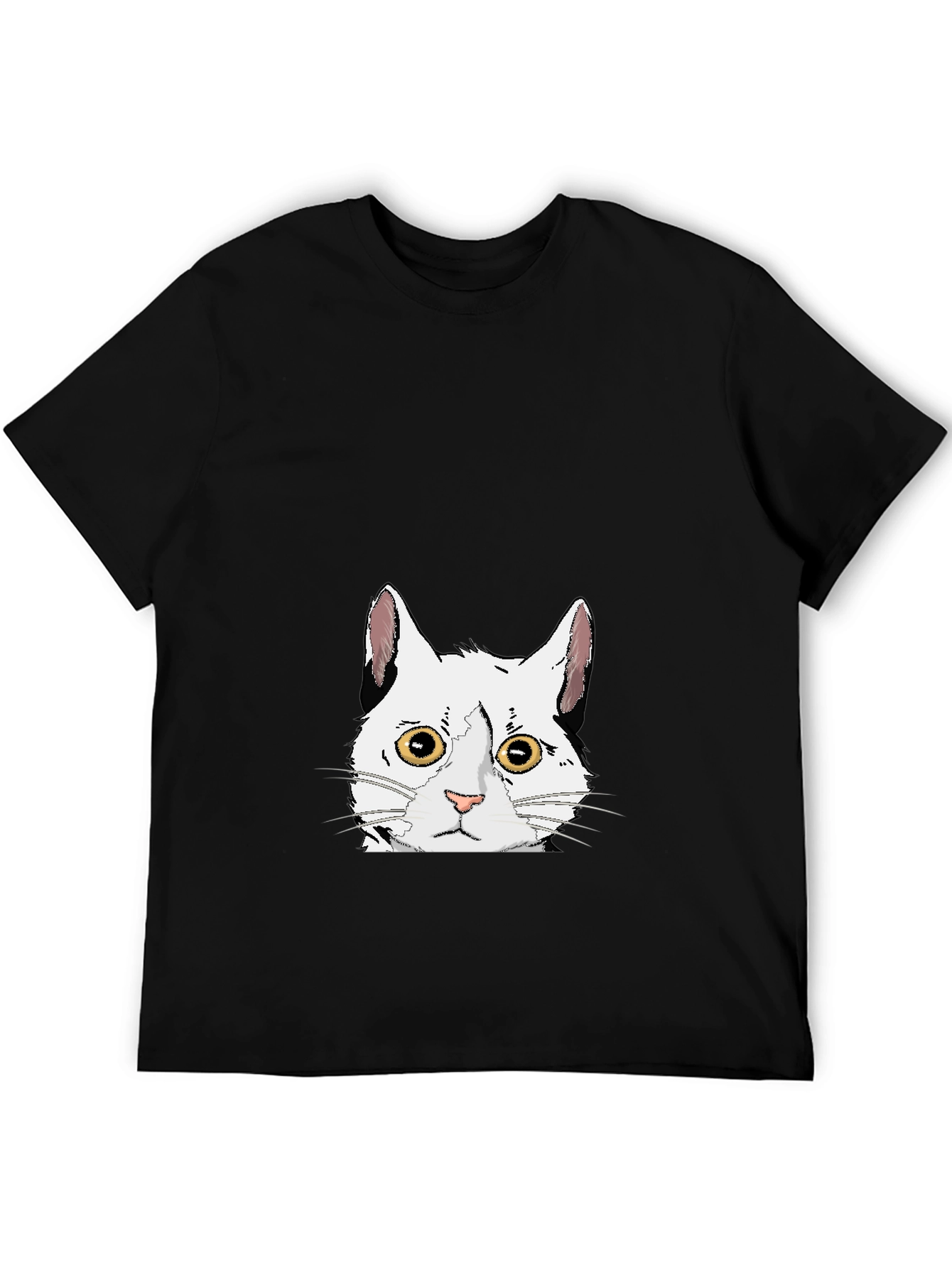Cat Graphic Black T-Shirt