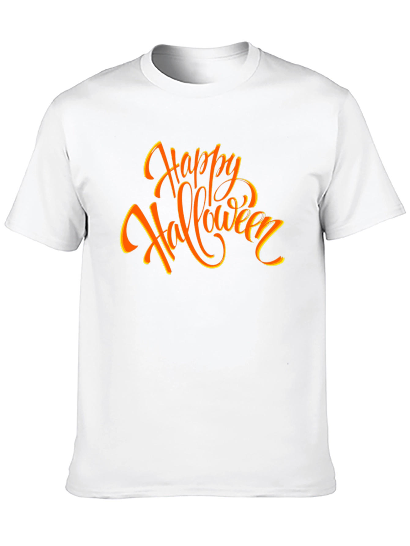 Happy Halloween Graphic Tee - Black Cotton Shirt