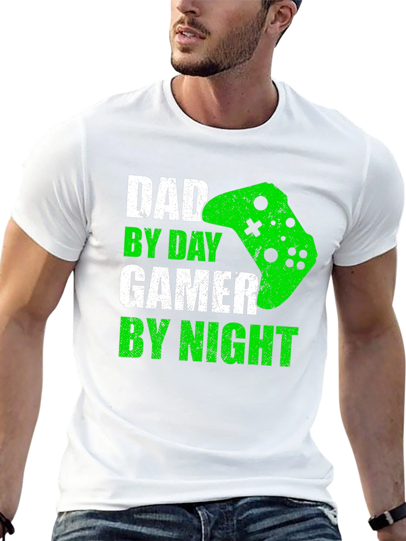 Dad By Day Gamer By Night Mens T-Shirt