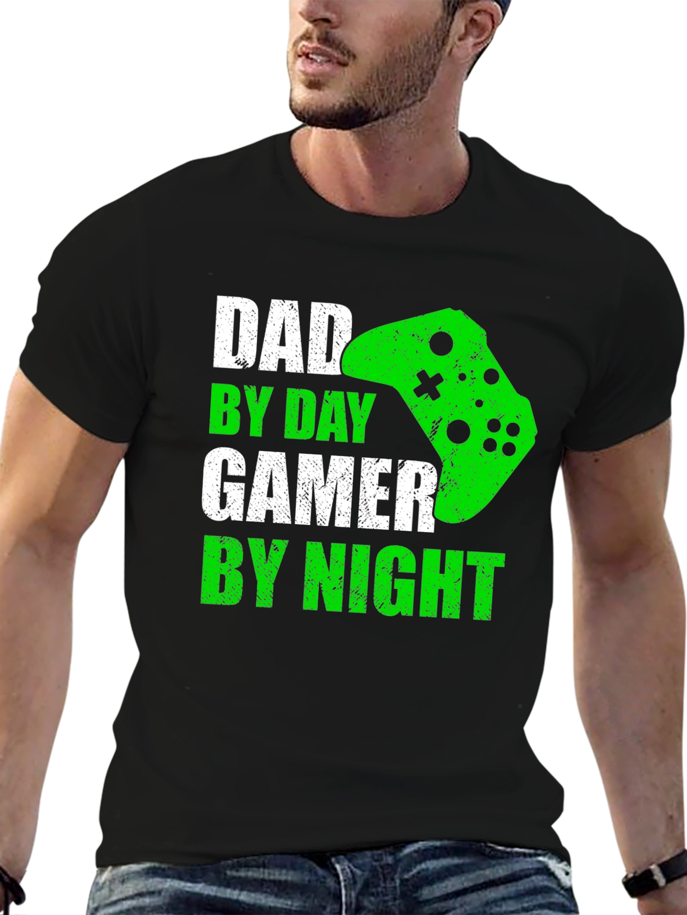 Dad By Day Gamer By Night Mens T-Shirt