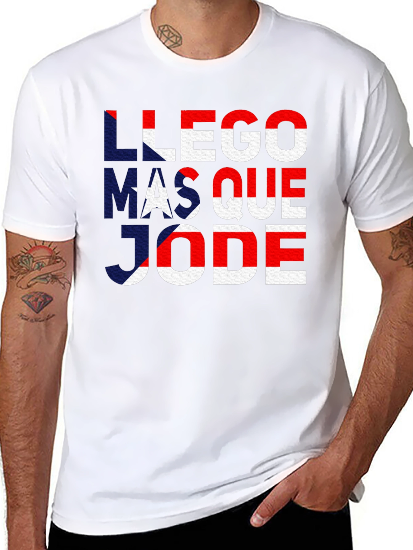 Llego Mas Que Jode Puerto Rico Flag T-Shirt
