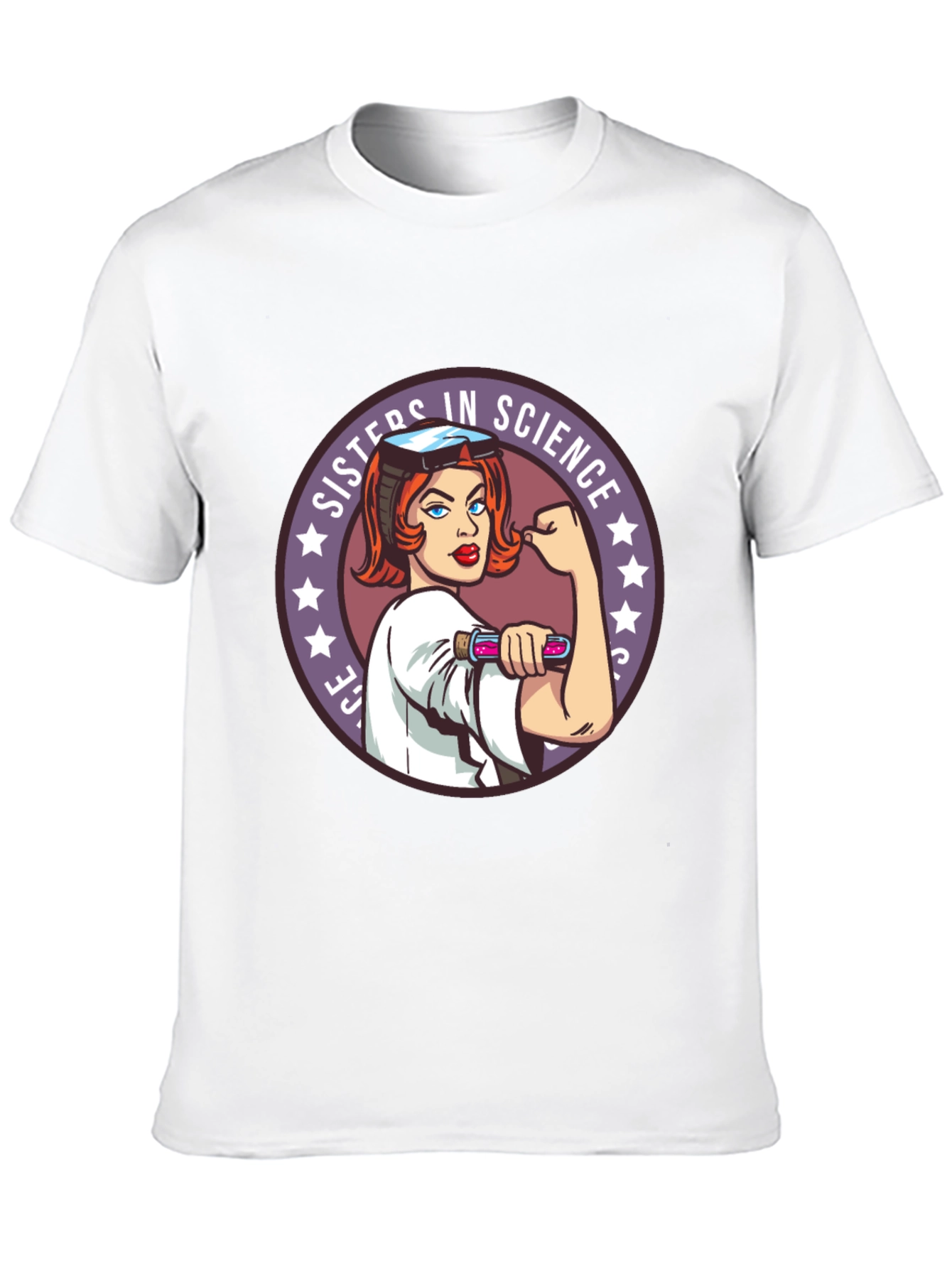 Sisters in Science Graphic T-Shirt - Empowering Women