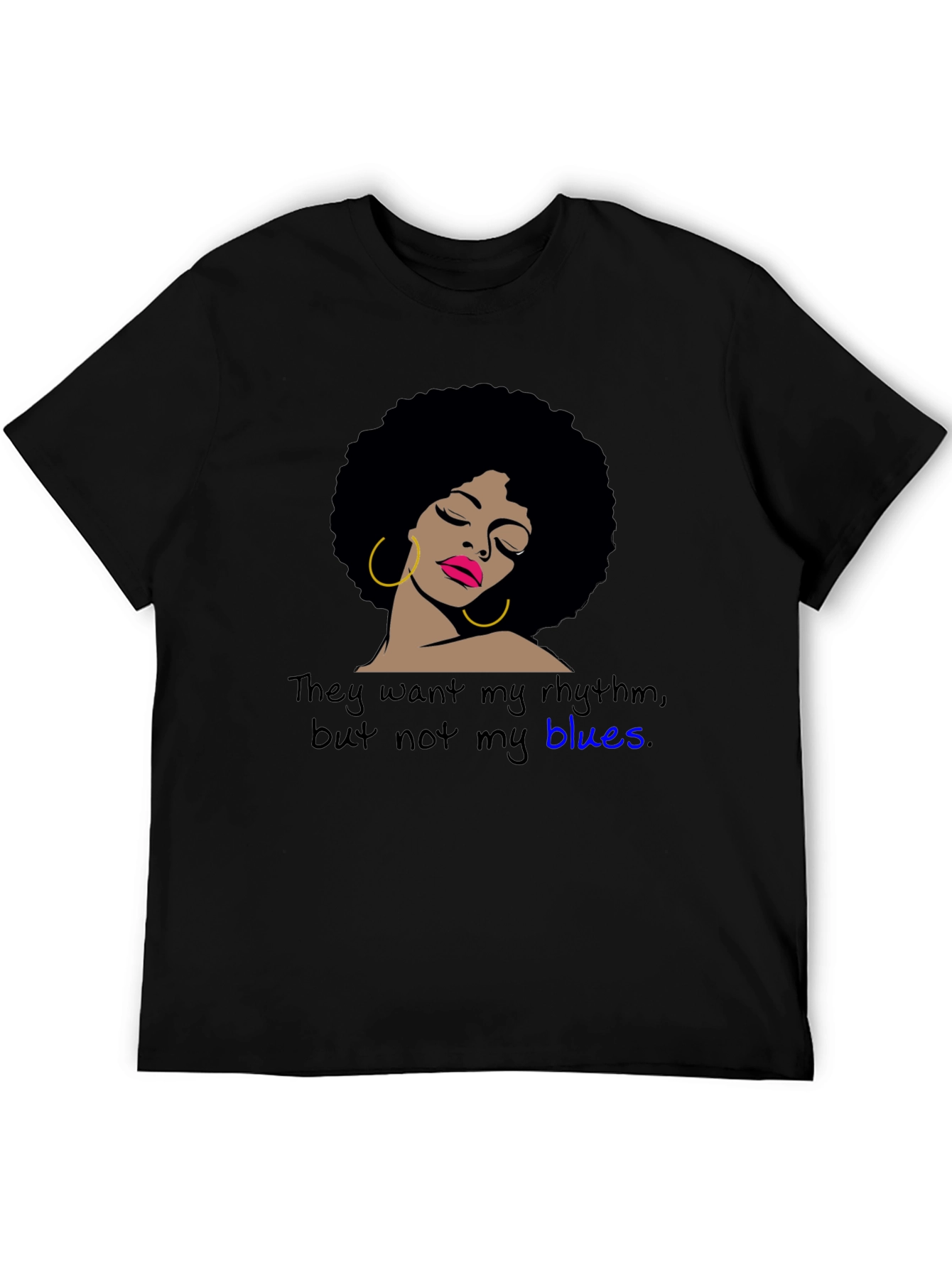 Rhythm & Blues Tee - Afro Woman Graphic T-Shirt