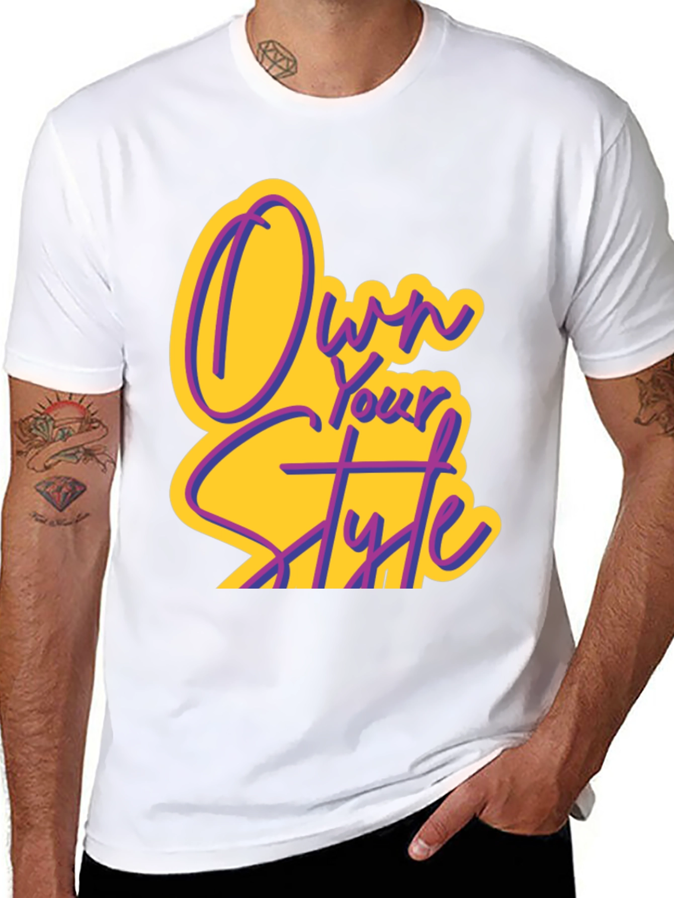 Own Your Style Graphic Tee - Black Cotton T-Shirt