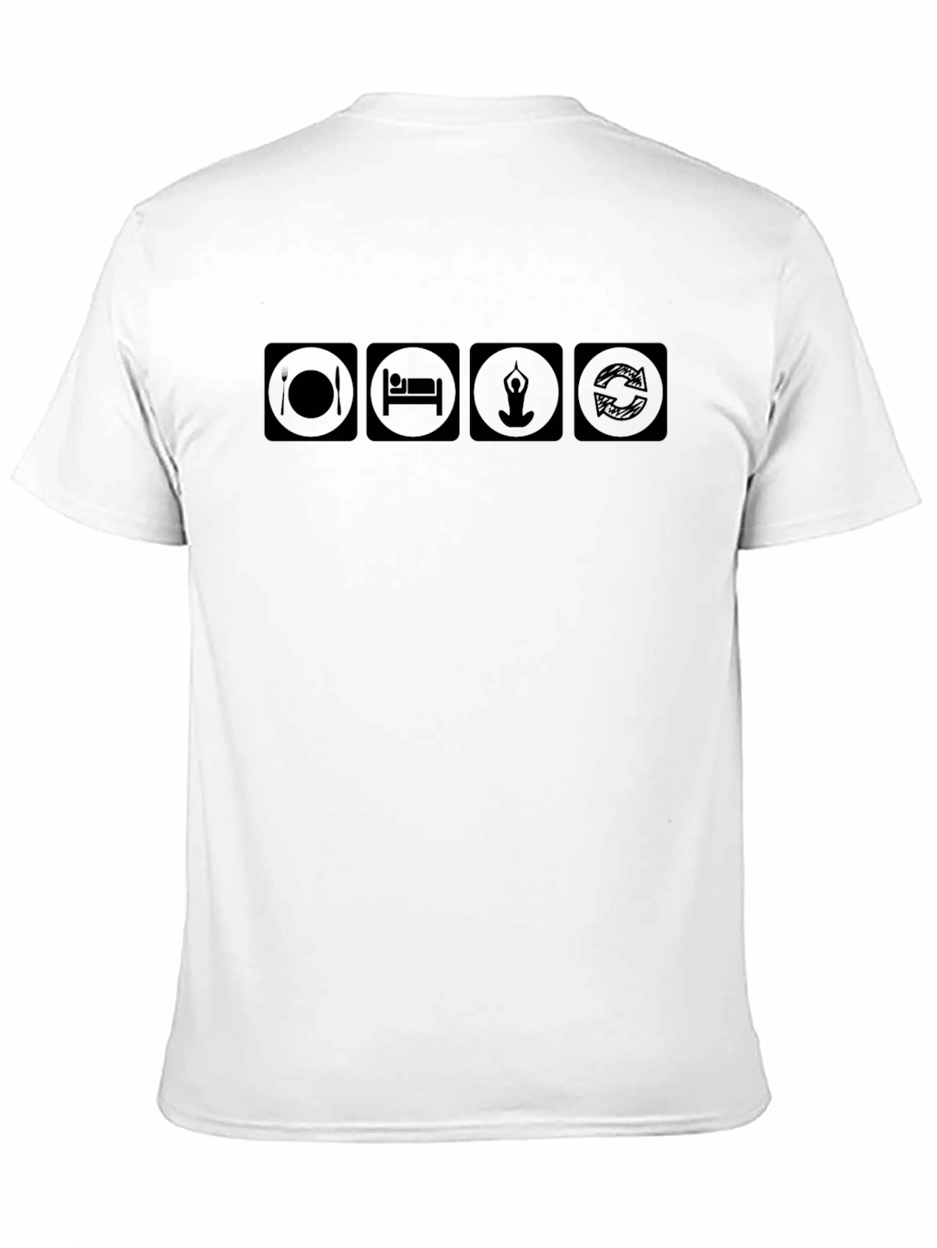 Eat Sleep Yoga Repeat Black T-Shirt