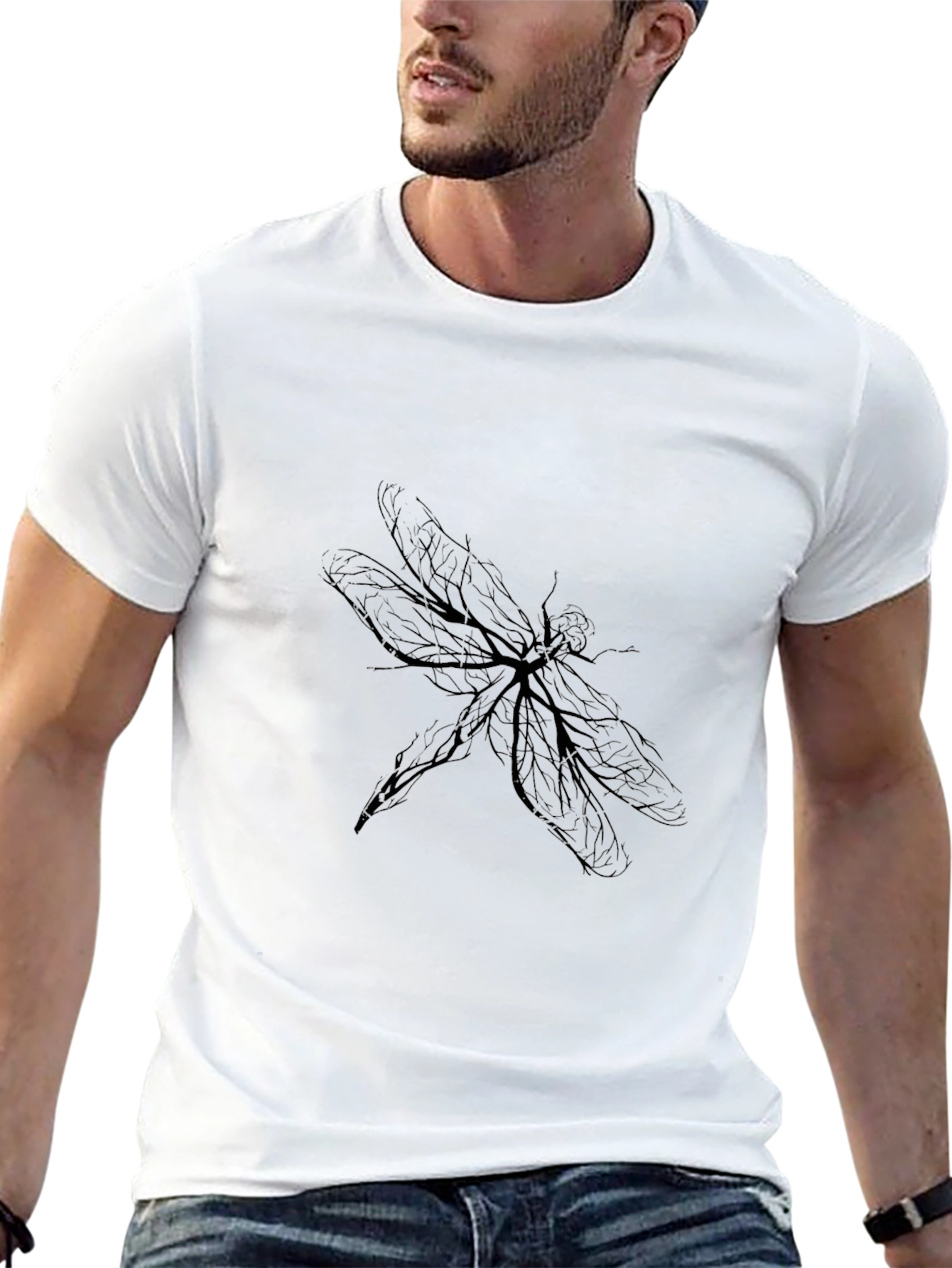 Dragonfly Graphic Black T-Shirt