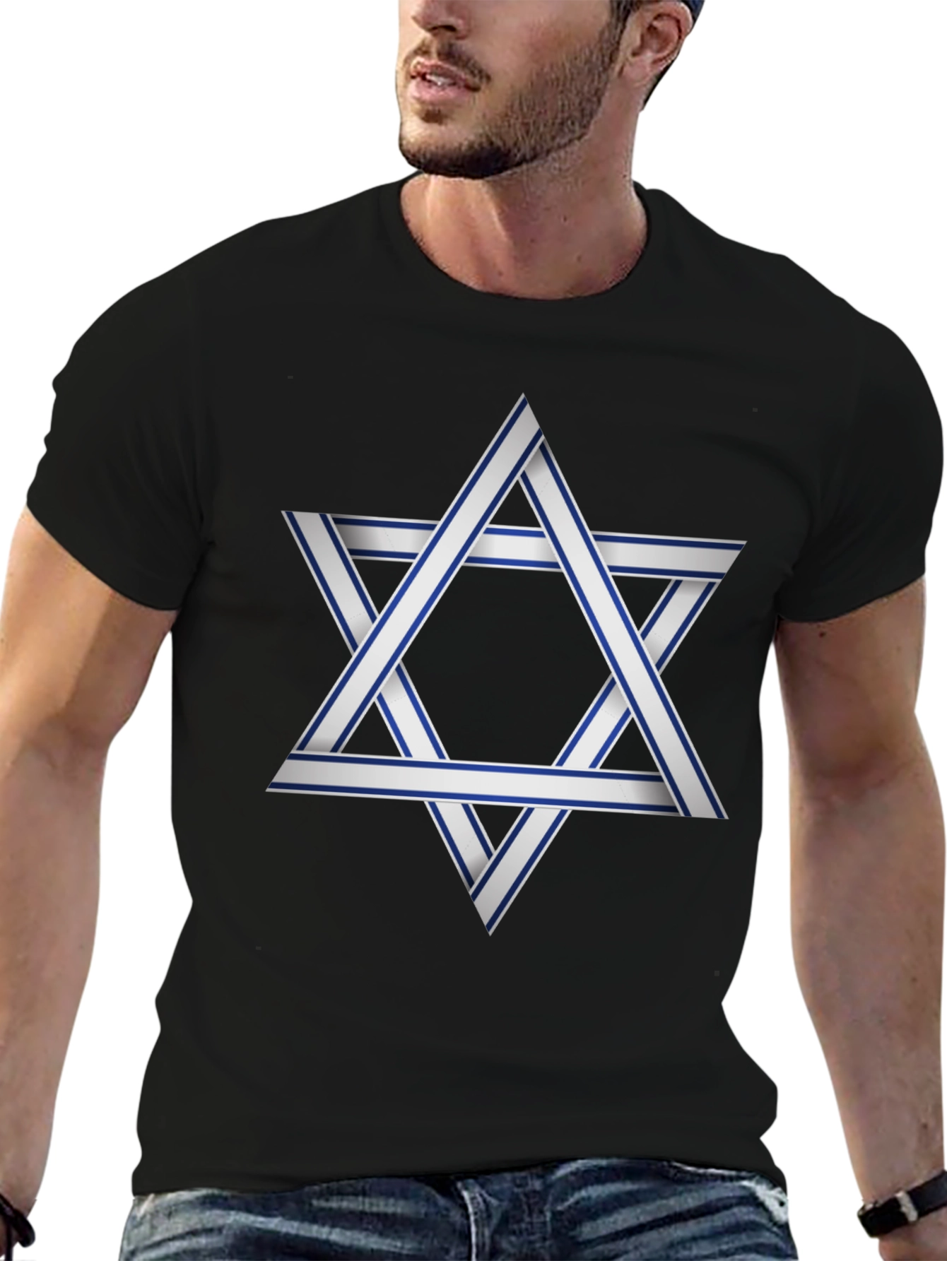 Star of David Graphic Black T-Shirt
