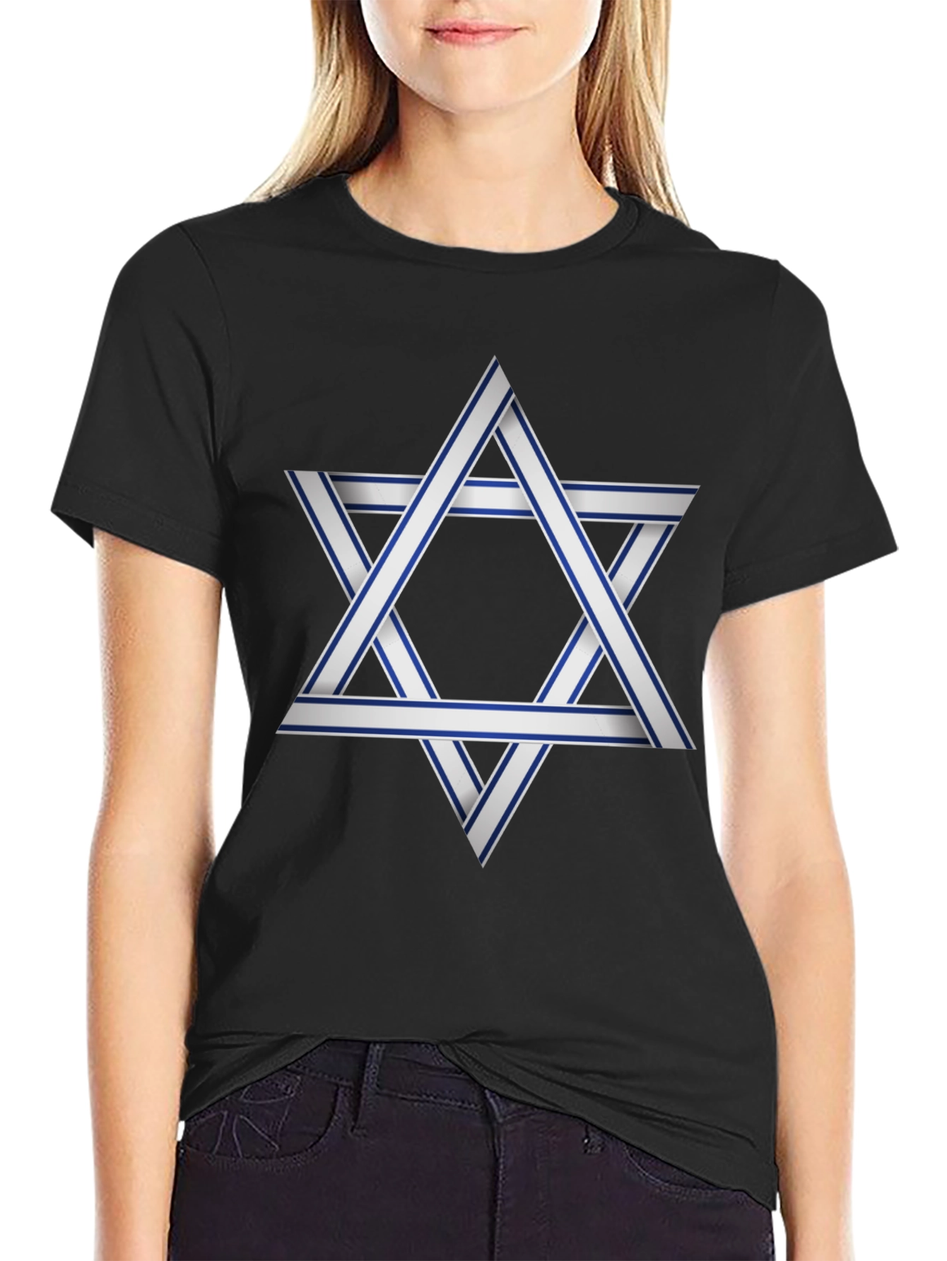 Star of David Graphic Black T-Shirt