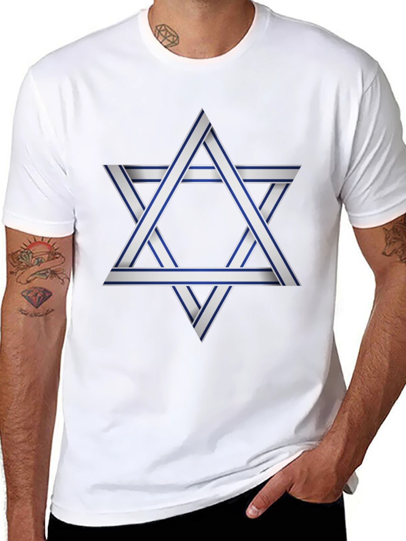 Star of David Graphic Black T-Shirt